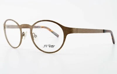 JF Rey Glasses Frame JF2512 6565 46-21 125 Rund Braun Metal Relief Jean-François - Image 1 of 4