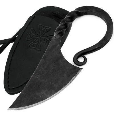 ARMORY REPLICAS Medieval Hand Forged Scandinavian Pocket Neck Knife with Free Black Sheath