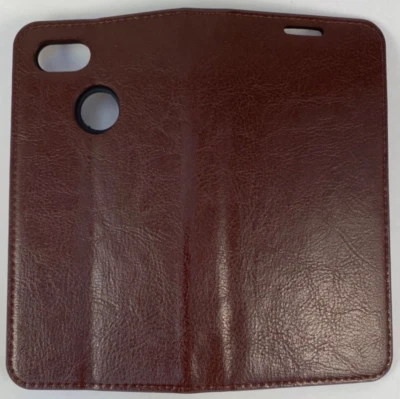 Funda Plegable de Cuero Marrón Oscuro Google Pixel 3. Nuevo. Foto 1 de 4