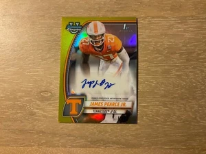 2024 Bowman U Chrome James Pearce Jr. Yellow Refractor Auto 40/75 SP Tennessee - Picture 1 of 2