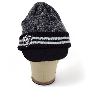 Raiders NFL Reebok Beanie Visor Cap Player On field Cuffed Knit Hat One Size