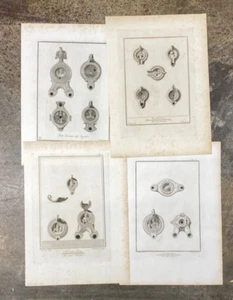 Set di quattro antiche incisioni a lampada romana del XVIII secolo 1762 - Foto 1 di 5