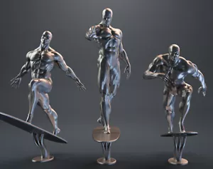 SILVER SURFER MARVEL by SANIX ACTION FIGURE Kit modello resina 3D! UNPAINTED - Bild 1 von 7