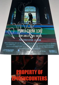 ADAM SANDLER PAUL THOMAS ANDERSON +1 PUNCH FIRMADO AMOR BORRACHO 8X10 PÁGINA PRUEBA CERTIFICADO DE AUTENTICIDAD - Imagen 1 de 3