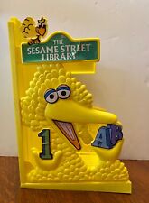 1970s Sesame Street Library Big Bird Yellow Plastic Book Rack End Holder Shelf