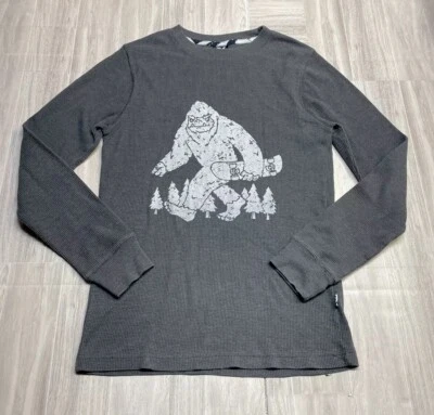 Shaun White Waffle Knit Long Sleeve Shirt Youth XL 16/18 Gray Skateboard Bigfoot - Image 1 of 4