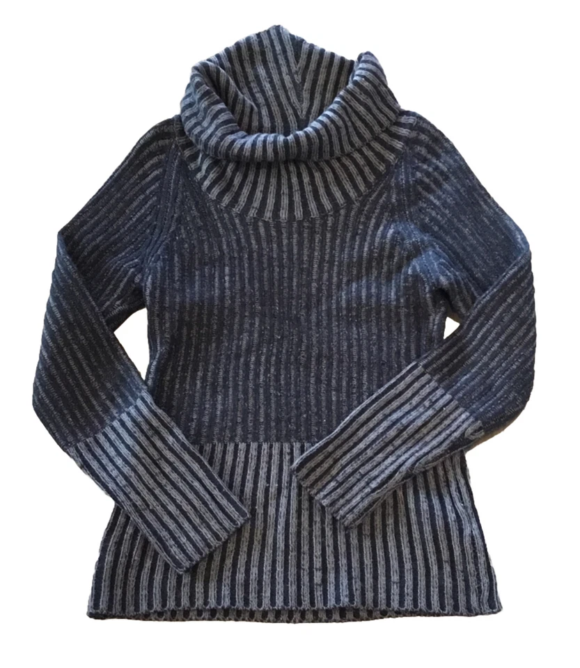 Suéter Pullover Para Mujer Carol Rose Cuello Capucha Gris/Negro M Foto 1 de 1