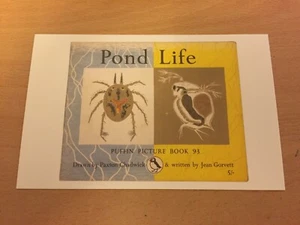 Puffin Book Themed Postcard - Pond Life - NEW - Picture 1 of 1