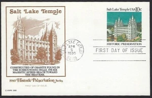 UX83 Fleetwood FDC - 10 cent post card - "Salt Lake Temple" - Picture 1 of 2