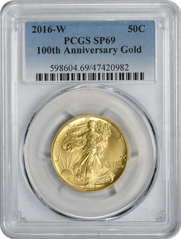 2016-W Gold Walking Liberty Half Dollar Centennial Gold Coin SP69 PCGS Cover