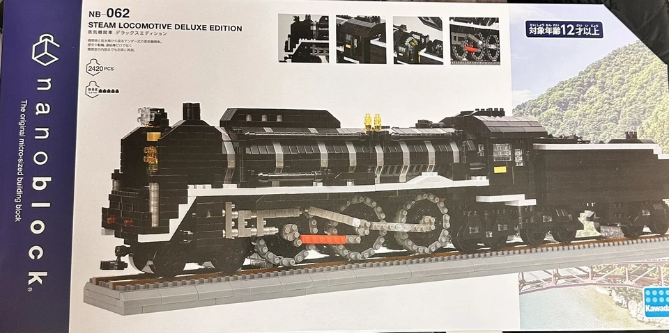 Kawada Nanoblock NB-062 Steam Locomotive Deluxe Edition 2420 PCS JPN New - Image 1 of 1
