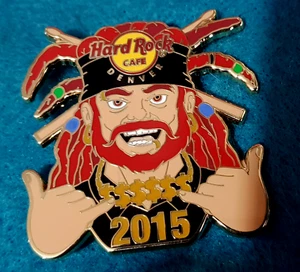 DENVER STAFF SERVER RED DREAD BARTENDER DREADLOCKS BEARD GUY Hard Rock Cafe PIN - Picture 1 of 1