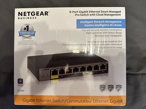 NETGEAR GS108T-300NAS Gigabit Ethernet Smart Switch w/Cloud Management - Picture 1 of 11