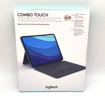 Logitech Combo Touch 12,9 Zoll Apple iPad Pro 5./6. Gen. - Oxford Grey Deutsch - Bild 1 von 4