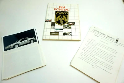 1984 PONTIAC FIERO FACTORY DEALER PRESS RELEASE PHOTOS PUBLIC RELATIONS LETTERS - Изображение 1 из 4