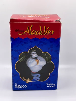 DESEOS DE VACACIONES DISNEY ALADDIN ADORNO DE NAVIDAD GENIO EN LÁMPARA MÁGICA ENESCO NUEVO Foto 1 de 4