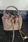 Unica firenze italian leather straw purse nude new with tags style G13