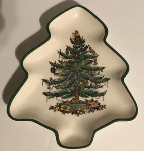 Spode Christmas Tree England Ceramic Candy Dish 7.5 x 7 In.!!! - Picture 1 of 2