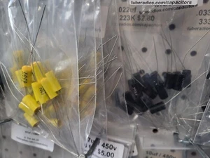 Bolsa de 25 condensadores de película axial de 2 pulgadas 630V .001uf a 1uf -Selecciona tu valor. - Imagen 1 de 1