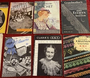 Lote de libros de costura de patrón vintage ganchillo encaje encaje adorno borde tapete cuello - Imagen 1 de 15