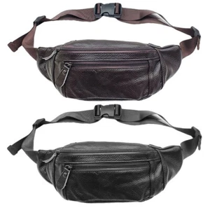 Riñonera Riñonera Bandolera Bolso para el pecho Bag Cuero auténtico - Imagen 1 de 7