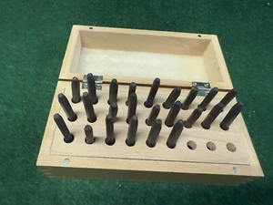 24 Stck. Griechisches Alphabet Buchstaben Stanzer Set zum Stanzen von Metall in Holzbox 1/8 Zoll... - Bild 1 von 5