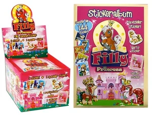 FILLY Princess Sticker - 1 Display mit 50 Stickertüten + Sammelalbum NEU OVP - Bild 1 von 3