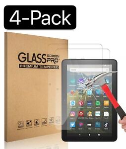 4PCS Tempered Glass Screen Protector For Amazon Kindle Fire HD 7" 8" 10" Tablet