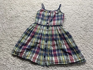 Polo Ralph Lauren kariertes Spaghettiträger Sommerkleid Mädchen Größe 6 gebraucht, in einwandfreiem Zustand - Bild 1 von 8