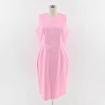TORI RICHARD Dress Size 14 Pink Sleeveless Cotton Classic Sheath - Image 1 of 4