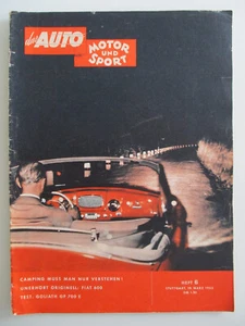 Das Auto Motor und Sport Heft Nr. 6 März 1955 Vorstellung Fiat 600 - Foto 1 di 8
