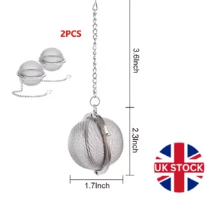 2 Pack Tea Ball Strainer – Stainless Steel Mesh Infuser for Loose Leaf Tea & Her - Picture 1 of 31