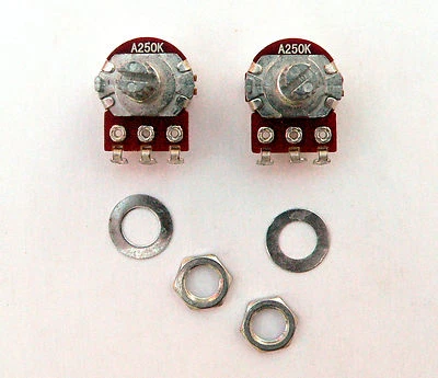 A250K 2 Mini Pot Set Fender Telecaster Gitarre Tele Log Potentiometer Ton Lautstärke