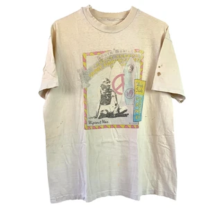 Vtg Gandhi Anti Nuclear War Protest Westside Sane Freeze Santa Monica T-Shirt - Picture 1 of 15