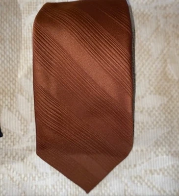 Винтажный мужской галстук Sears The Men's Store коричневый тканый полиэстер - Изображение 1 из 2