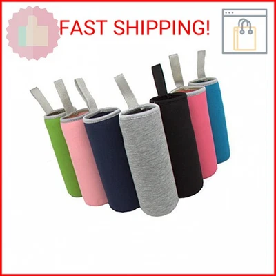 Paquete de 7 fundas para botellas de agua de neopreno Sunkey 12 oz - 19,4 oz plegables aisladas  Foto 1 de 2