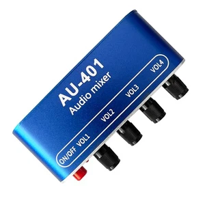 DC 5V-12V AU-401 Mixer Audio Stereo 4 Ingressi 1 Uscita Controlla Individua3004 - Bild 1 von 1