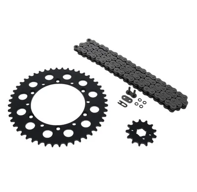 Piñón de cadena de anillo negro 13/48 114L Kawasaki 90-93, 97-98 KX250, 89-04 KX500 Foto 1 de 4