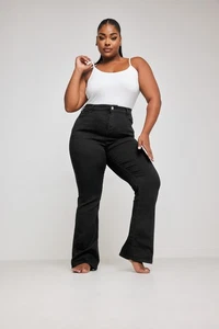 Yours Curve Women's Plus Size Bootcut Stretch ISLA Jeans - Picture 1 of 34