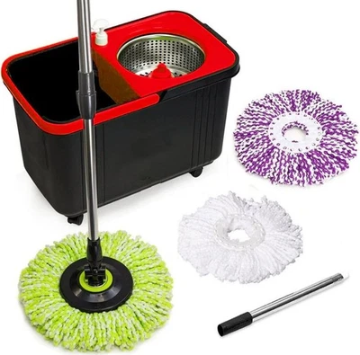 SIMPLI-MAGIC 360° Spin Mop and Bucket with Wringer – 3 High-Absorbent - Image 1 of 4