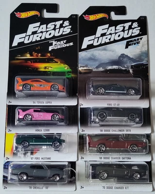 Hot Wheels Walmart Exclusive 2017 Fast & Furious Complete 8 Car Set - Image 1 of 4