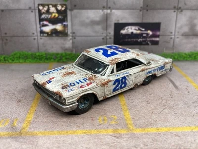 1963 Ford Galaxie Customized Rusty Weathered Barn Find NASCAR 1/64 Diecast - Image 1 of 4