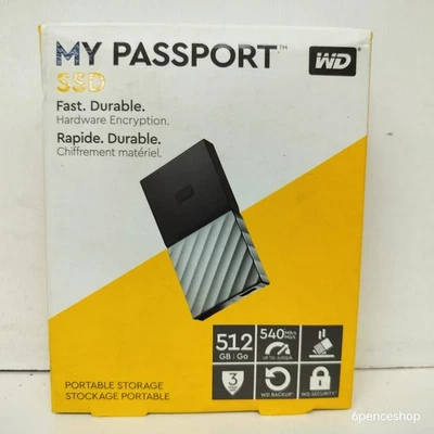 *Imperfect Box* WD My Passport SSD 512GB Hardware Encryption - Image 1 of 4