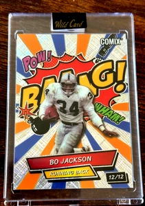 BO JACKSON 2025 WILD CARD SILVER SHIMMER # 12/12 LOS ANGELES RAIDERS - Imagen 1 de 3