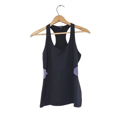 Michi Cut out Black/Purple Razorback Workout Tank - size Medium - Image 1 of 4