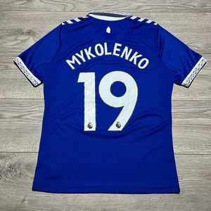 Mykolenko Everton FC #19 Hummel Home Jersey Size S Blue Stake 2023-24 - Picture 1 of 13