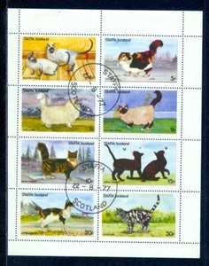 Staffa Scotland Cats, CCL 22-8-77 Sheet of 8 - Picture 1 of 1