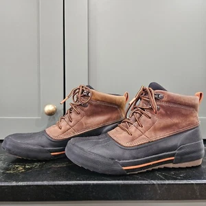 Clarks Gilby McKinley Duck Boots Waterproof Lace Up Women Size 6M Brown/orange - Picture 1 of 10