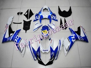 Fit for 2011-2019 GSXR600 GSXR750 TYCO Blue White ABS Injection Mold Fairing Kit - Bild 1 von 9