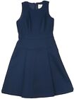 J. Crew Suiting ~Woman Size 0~ Navy Blue Fit Flare Wool Blend Sleeveless Dress.